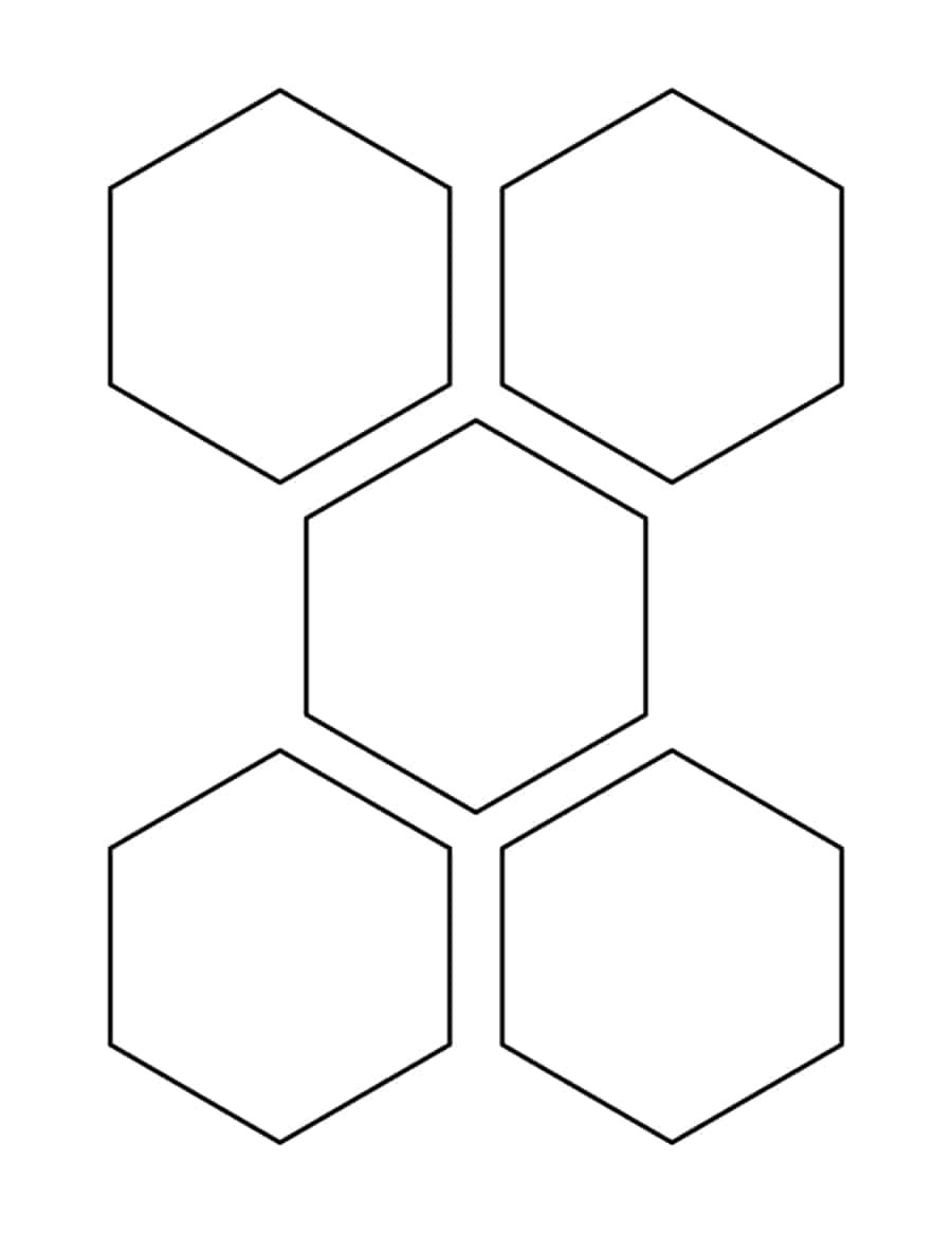 Three And A Half Inch Hexagon Coloring Pdf Free Vectors